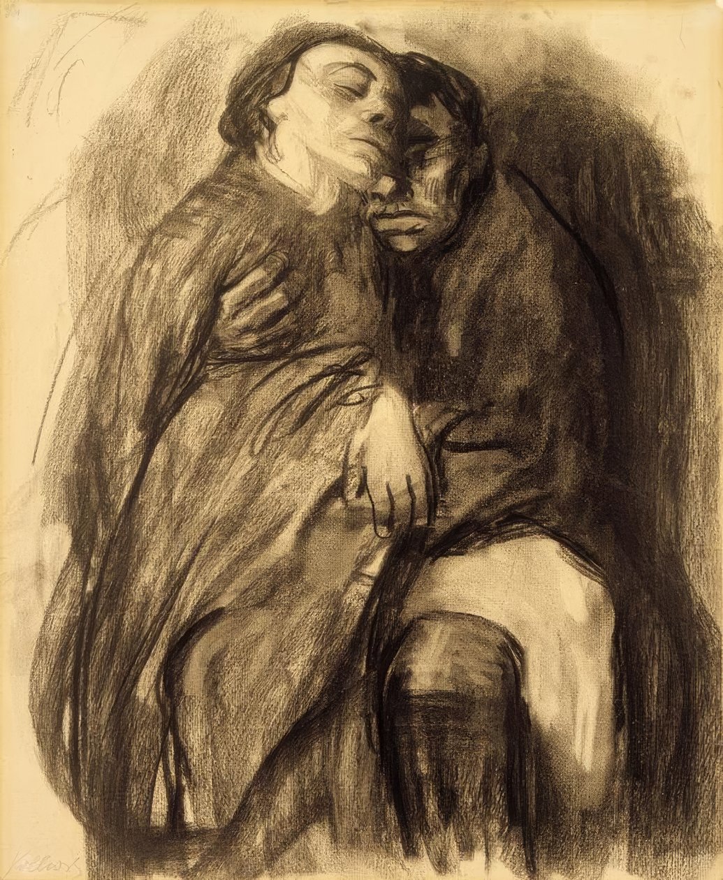 K. Kollwitz, zakochani autorstwa Käthe Kollwitz