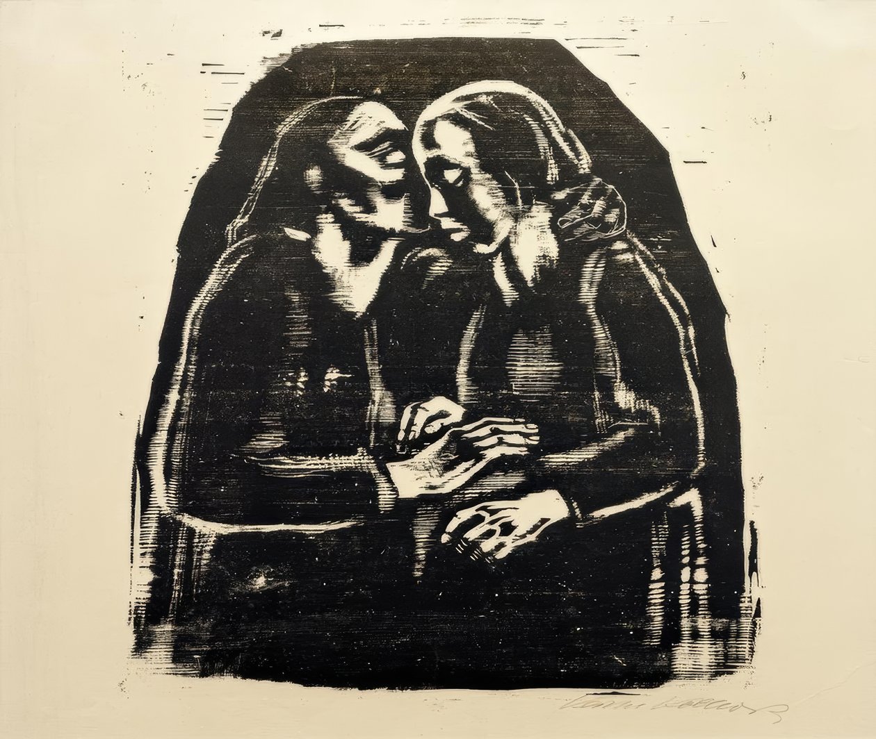 K. Kollwitz, Maria i Elżbieta III autorstwa Käthe Kollwitz