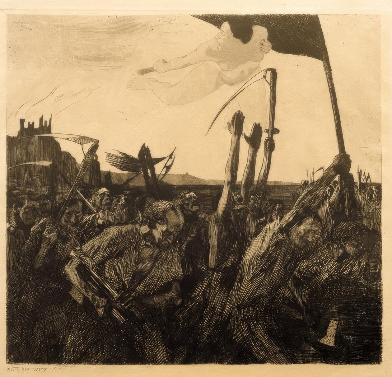 Kathe Kollwitz, zamieszki autorstwa Käthe Kollwitz