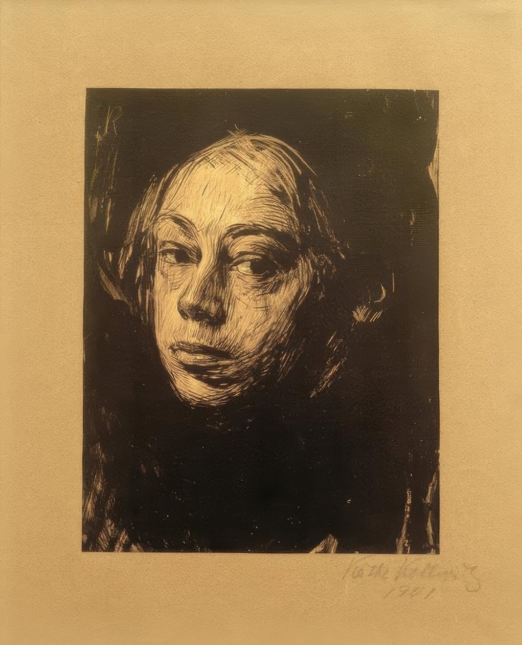 Käthe Kollwitz / Autoportret 1901 autorstwa Käthe Kollwitz