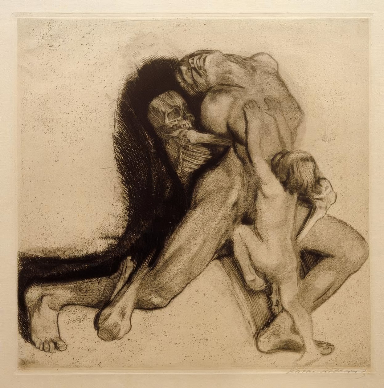 Käthe Kollwitz, śmierć i żona autorstwa Käthe Kollwitz