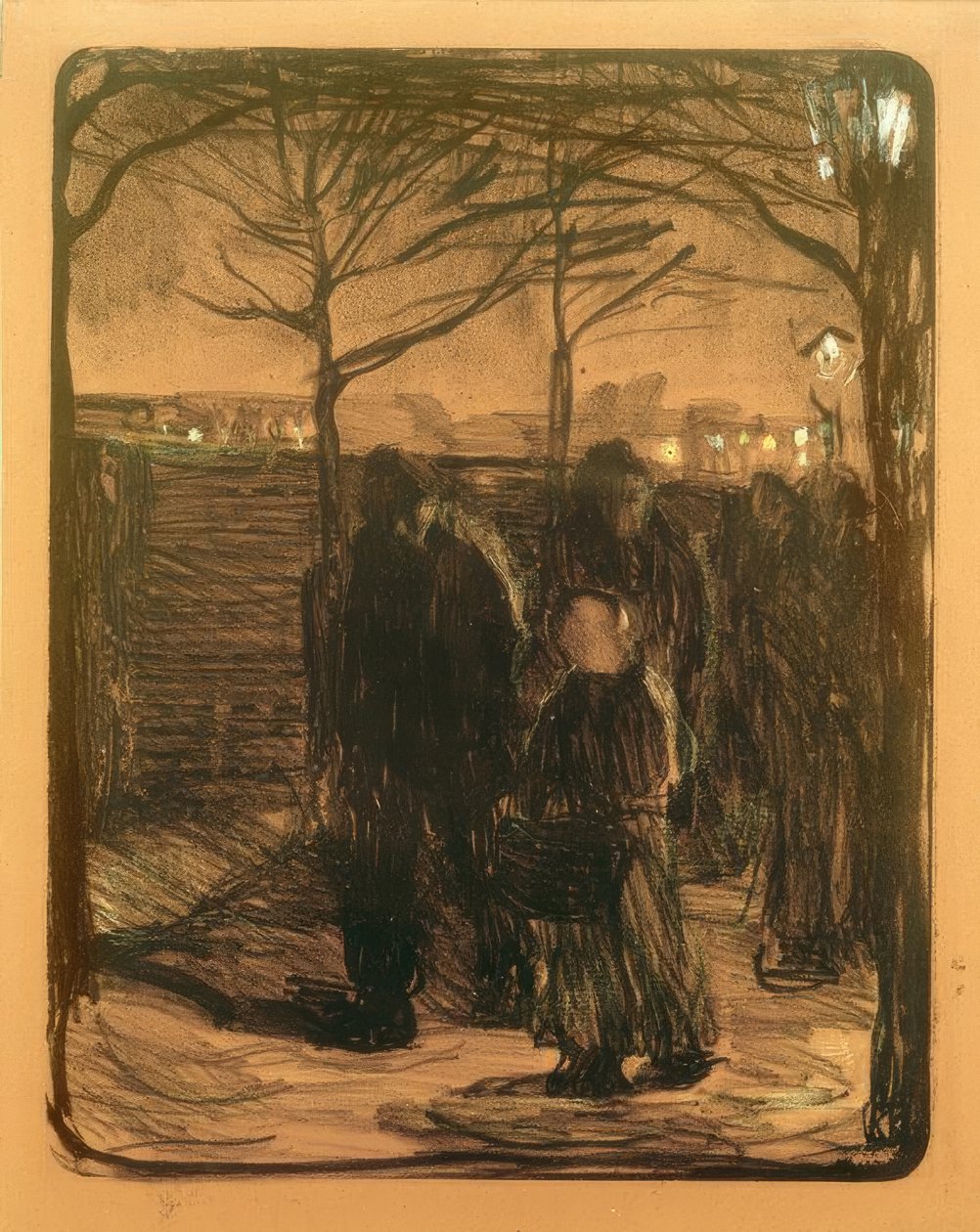 Käthe Kollwitz, przedmieście / 1901 autorstwa Käthe Kollwitz