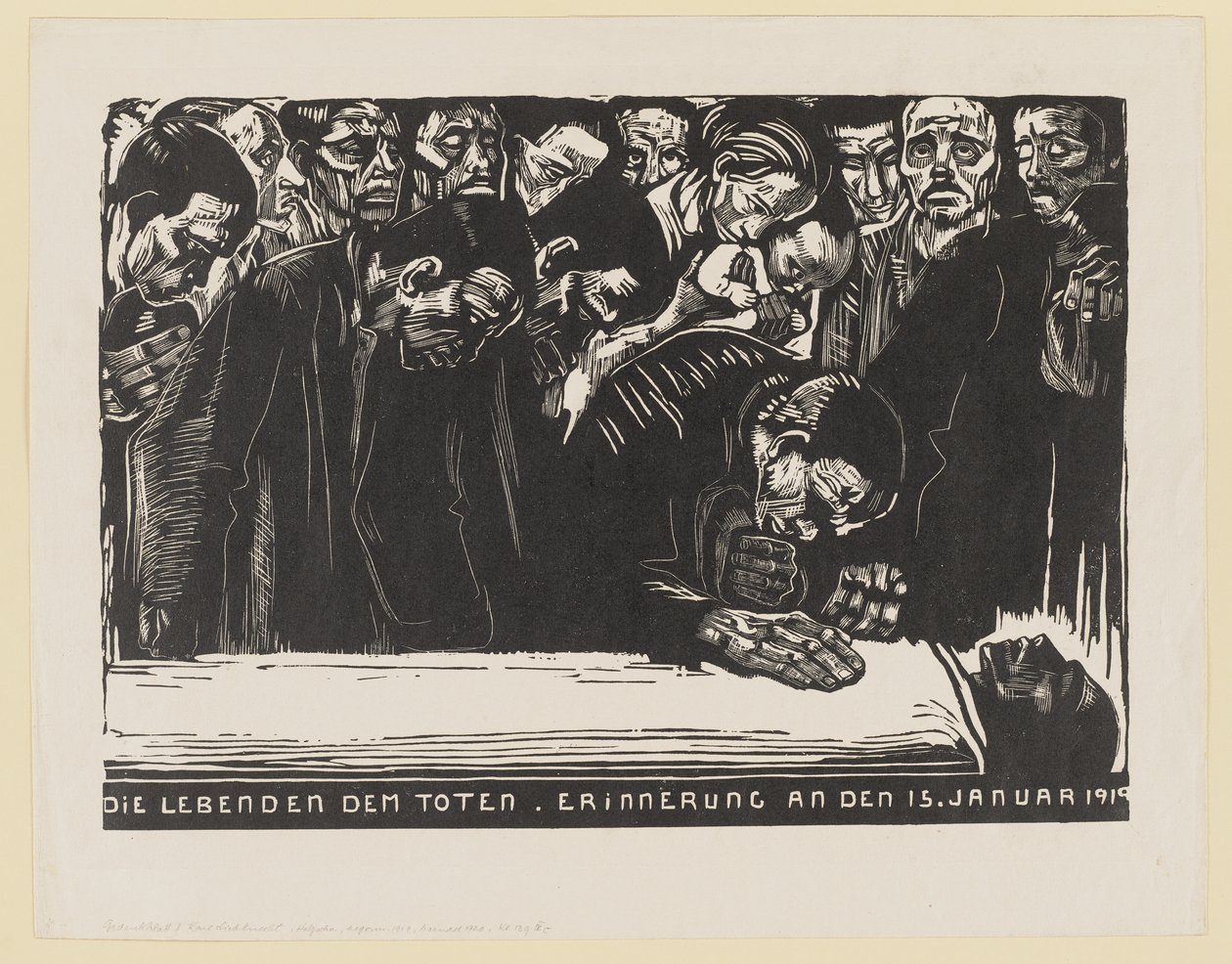 Grafika pamiątkowa dla Karla Liebknechta autorstwa Käthe Kollwitz