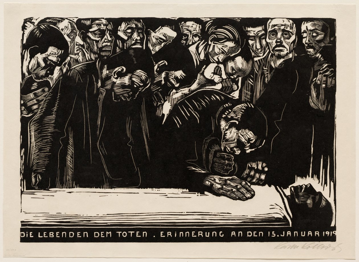 Arkusz pamiątkowy dla Karla Liebknechta autorstwa Käthe Kollwitz