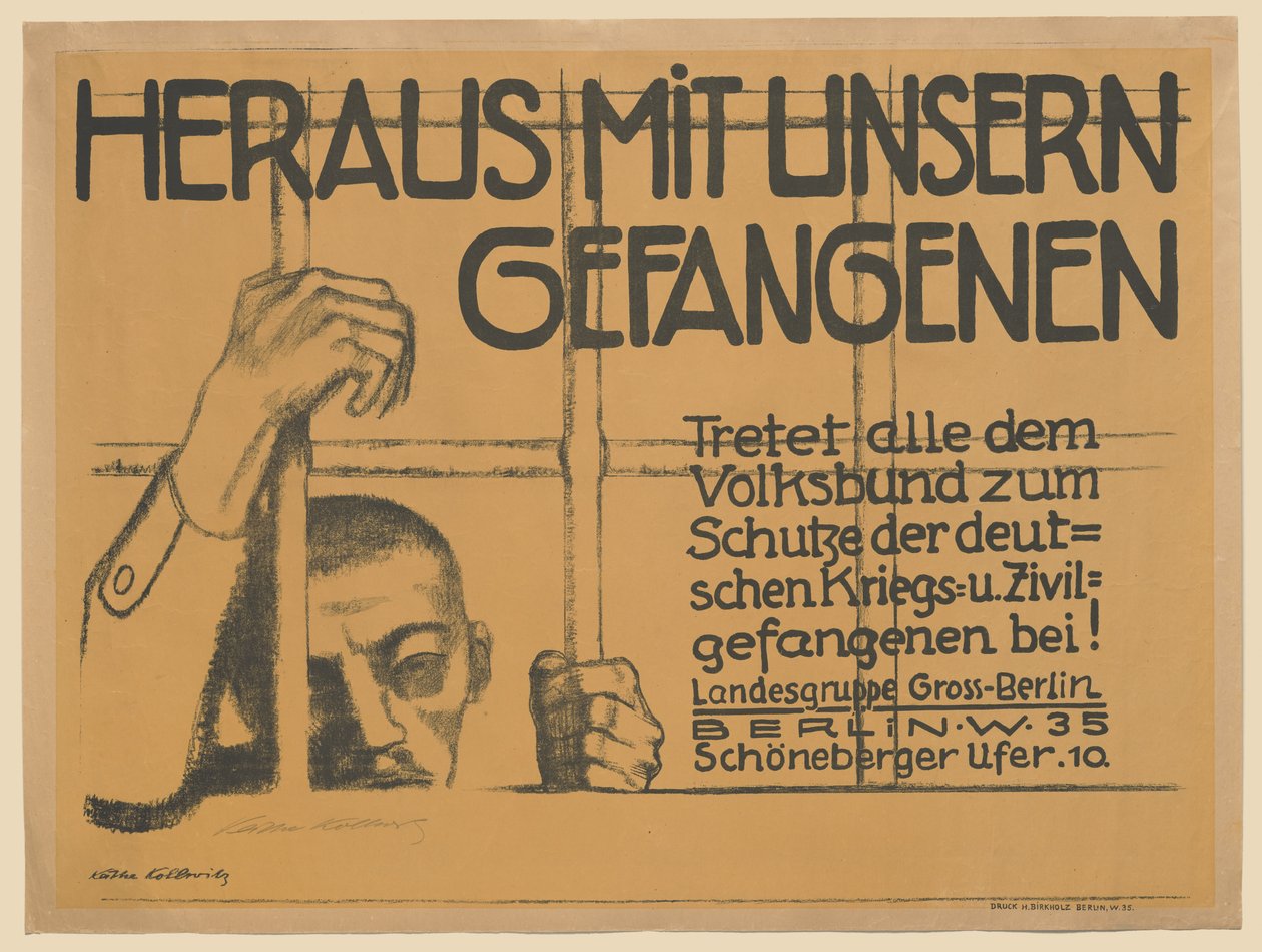 Precz z naszymi jeńcami autorstwa Käthe Kollwitz