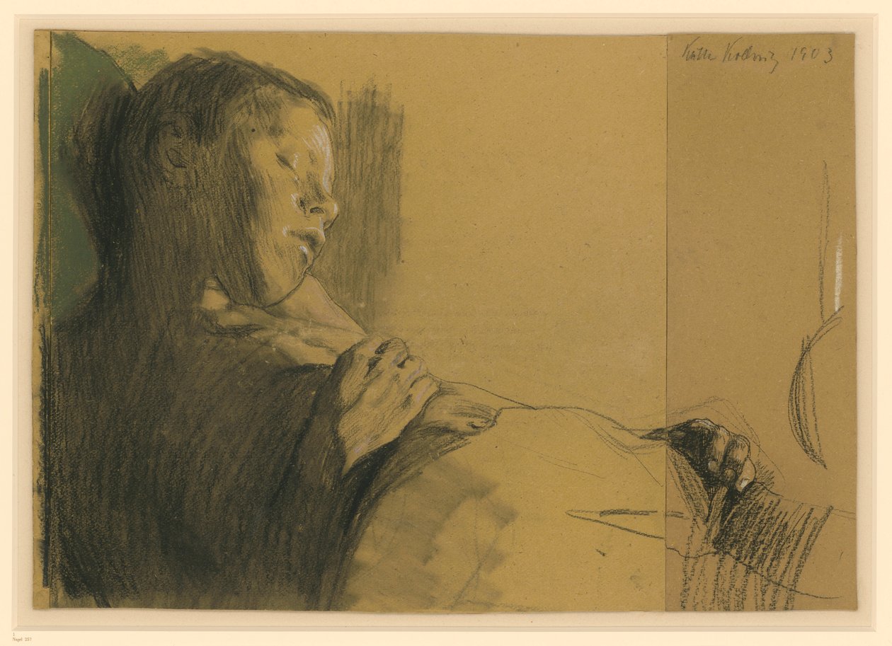 Schlafender Knabe (Das tote Kind) autorstwa Käthe Kollwitz