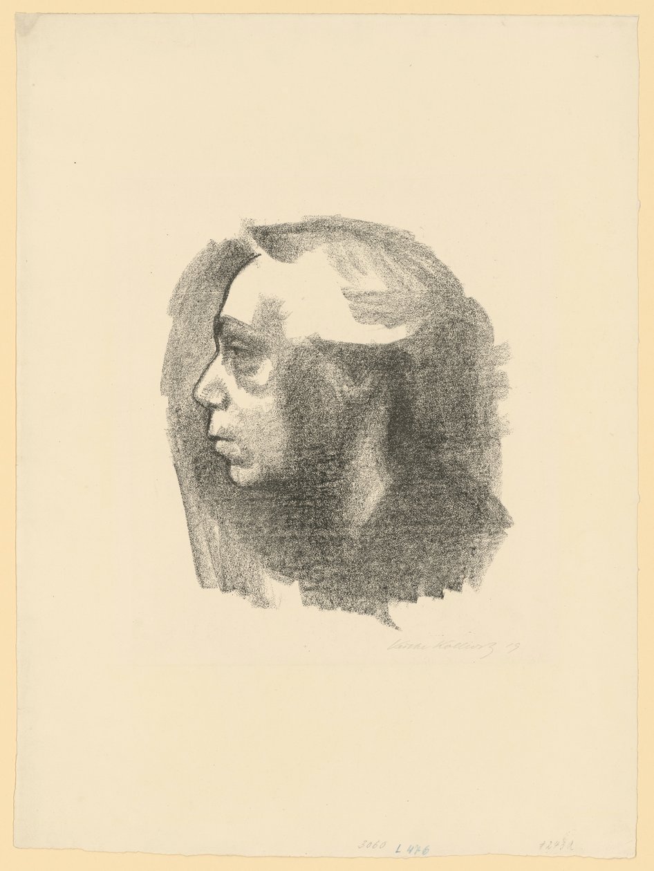 Autoportret (wersja pierwsza) autorstwa Käthe Kollwitz