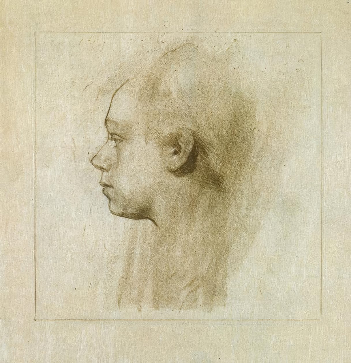 Autoportret z profilu po lewej I. autorstwa Käthe Kollwitz