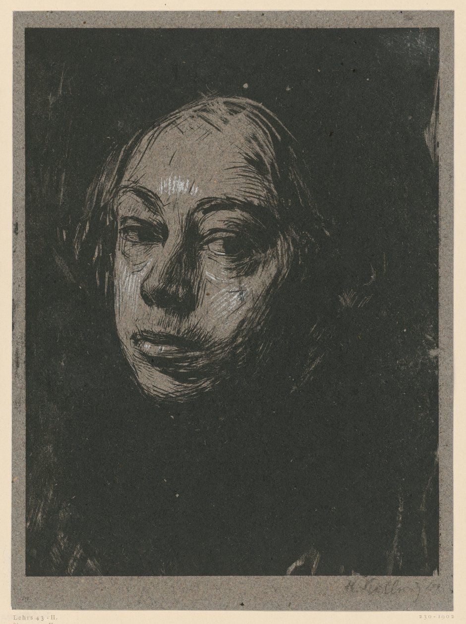 Autoportret w lewo (2. stan) autorstwa Käthe Kollwitz