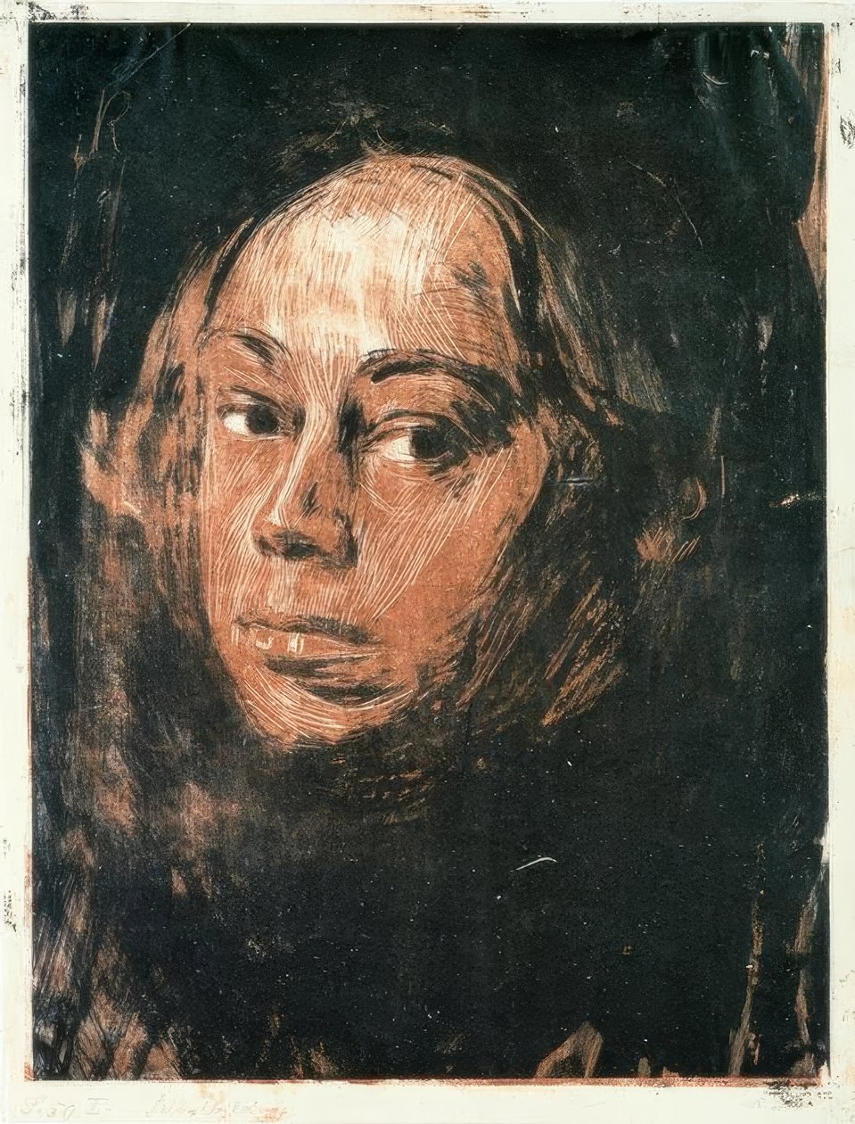 Autoportret po lewej autorstwa Käthe Kollwitz