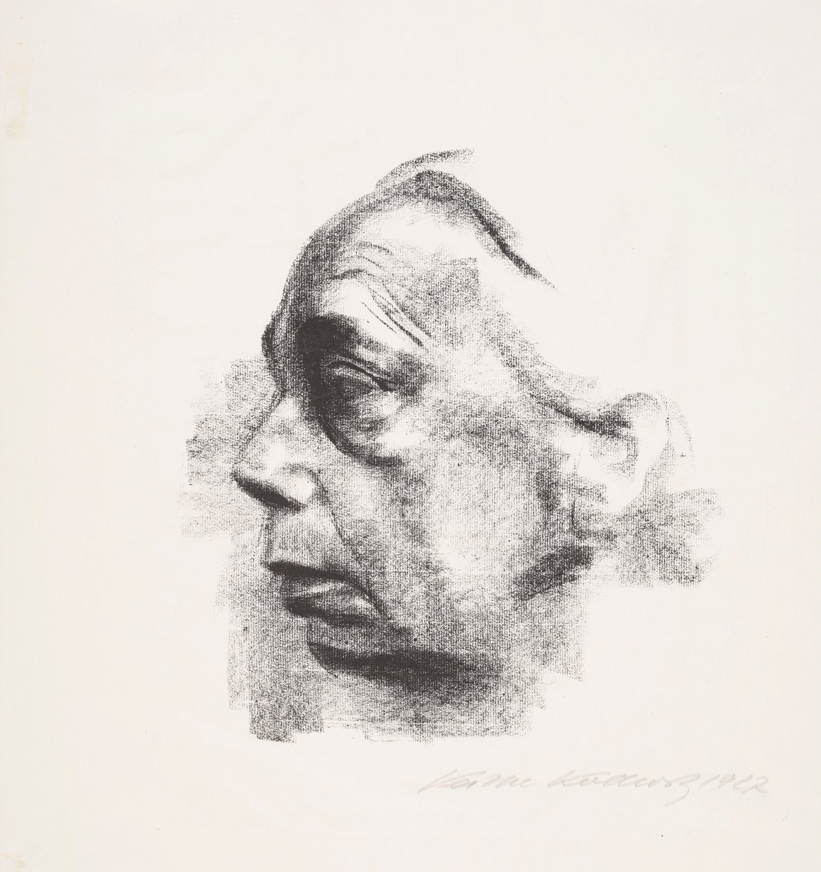 Autoportret z profilu (Autoportret z profilu) autorstwa Käthe Kollwitz