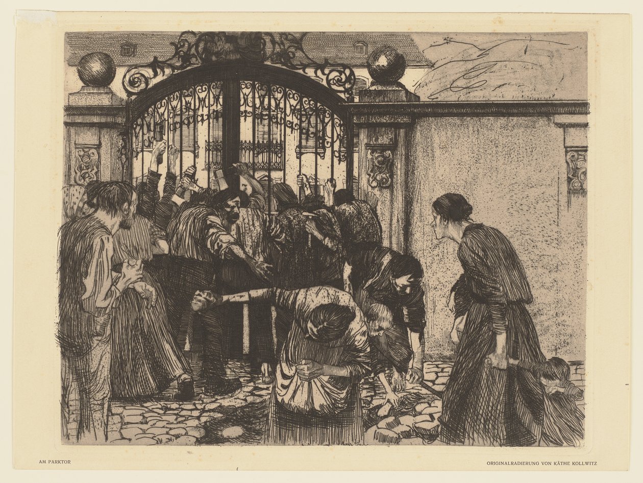 Arkusz 5 z cyklu „Bunt tkaczy” autorstwa Käthe Kollwitz