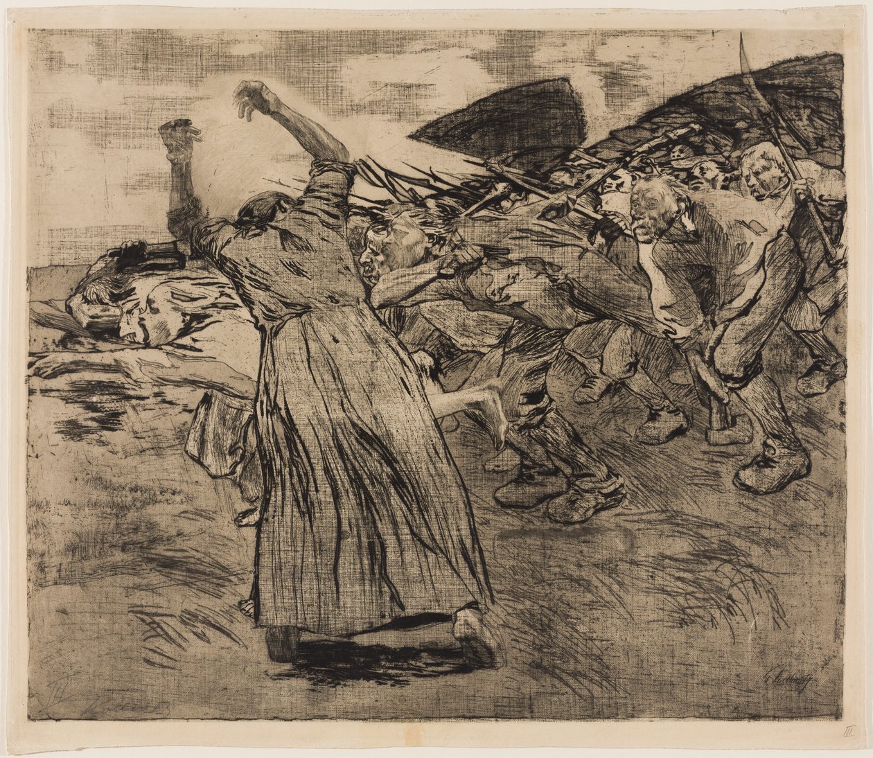 Arkusz 5 z cyklu „Wojna chłopska” autorstwa Käthe Kollwitz