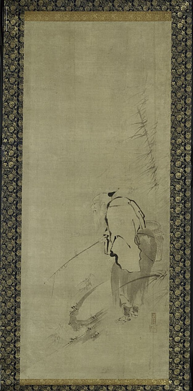 Tryptyk przedstawiający Zhou Moushu, Xiwangmu i Taigong Wang autorstwa Kaiho Yusho