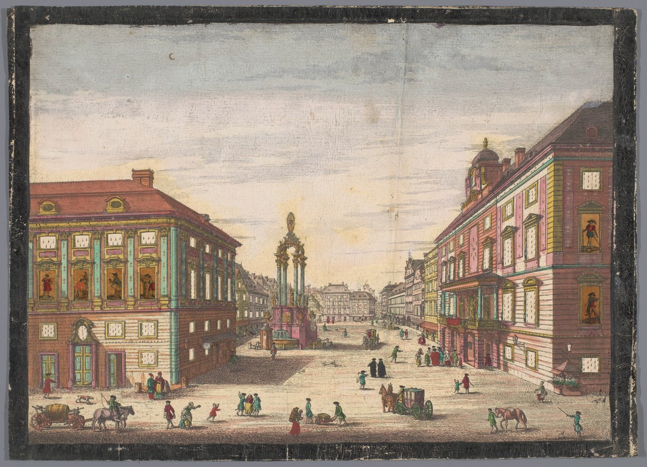 Widok na Hohe Markt w Wiedniu Zobacz Hochenmarck autorstwa Kaiserlich Franziskische Akademie (possibly)