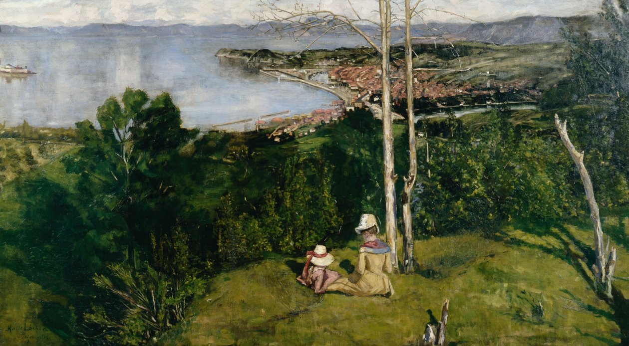 Widok na Trondheim autorstwa Kalle (1865 93) Lochen