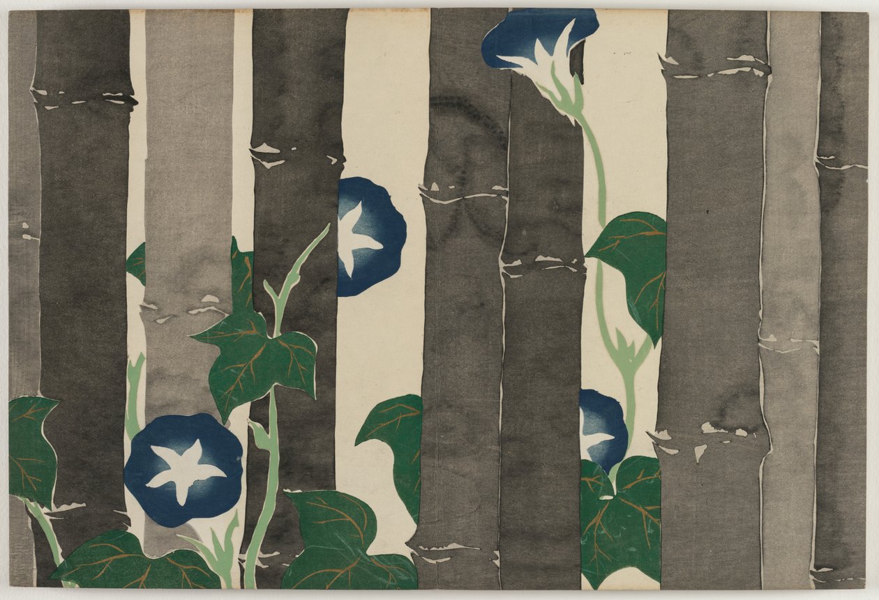 Kwiaty setek światów (Momoyogusa): Morning Glories (Asagao) autorstwa Kamisaka Sekka