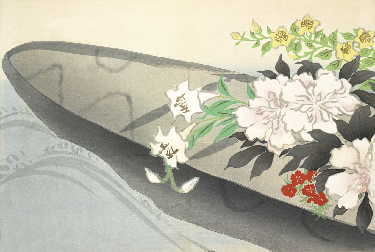 Hana-Bune, z Momoyo-gusa autorstwa Kamisaka Sekka