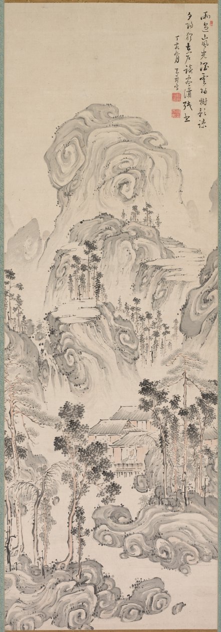 Krajobraz, 1767. autorstwa Kan Tenju
