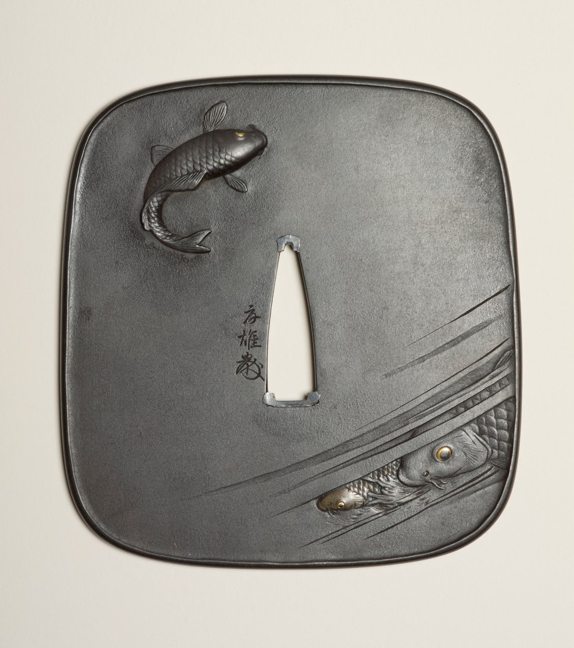 Tsuba, XIX wiek (żelazo) autorstwa Kano Natsuo