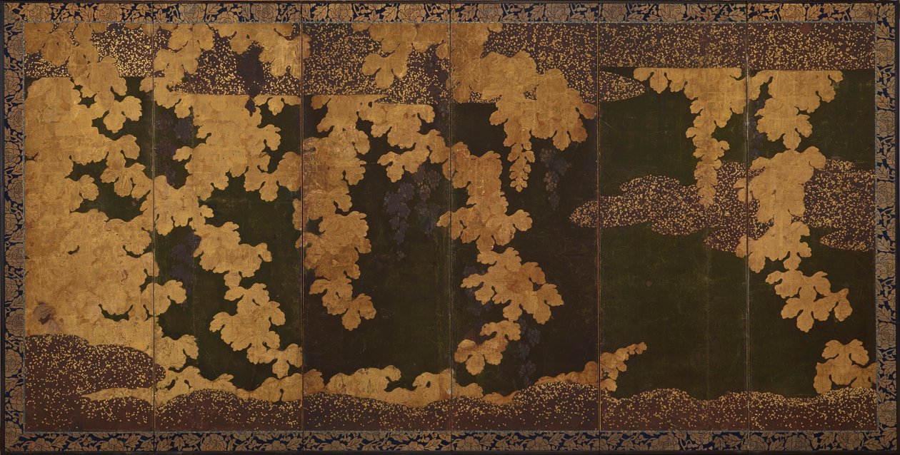 Winorośl, okres Momoyama, 1568-1615. autorstwa Kano Eitoku