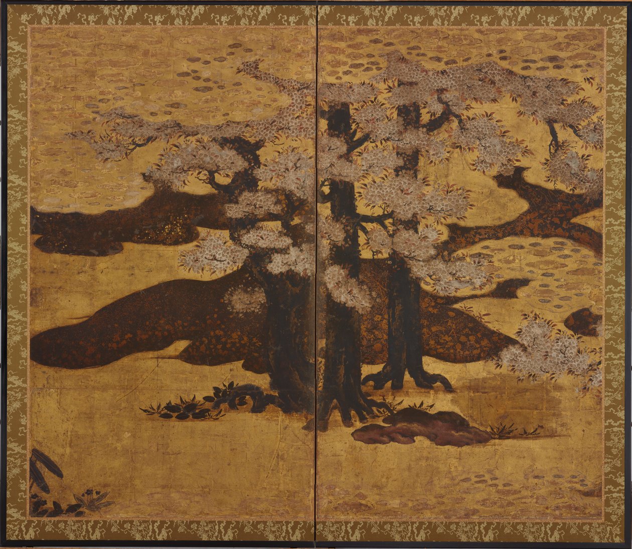 Kwitnąca wiśnia, okres Edo, ok. 1580-1635. autorstwa Kano Sanraku