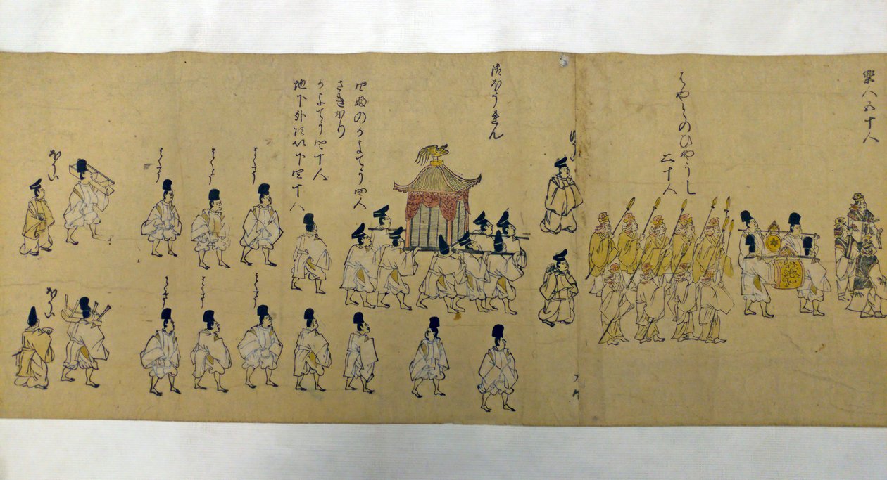 Procesja cesarza i suita, 1626. autorstwa Kano school