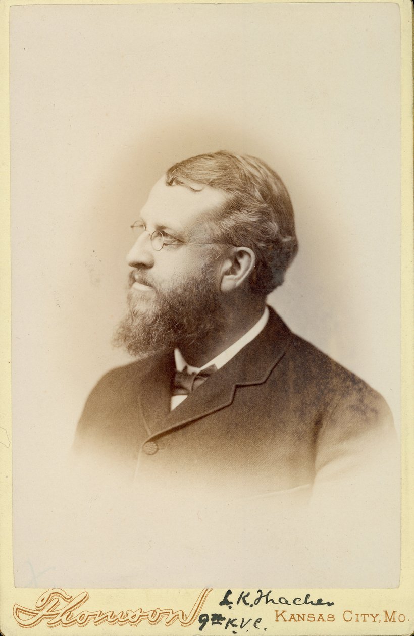 Luin K. Thacher, major, 9. Kawaleria Kansas (Związek) autorstwa Kansas City Thomson
