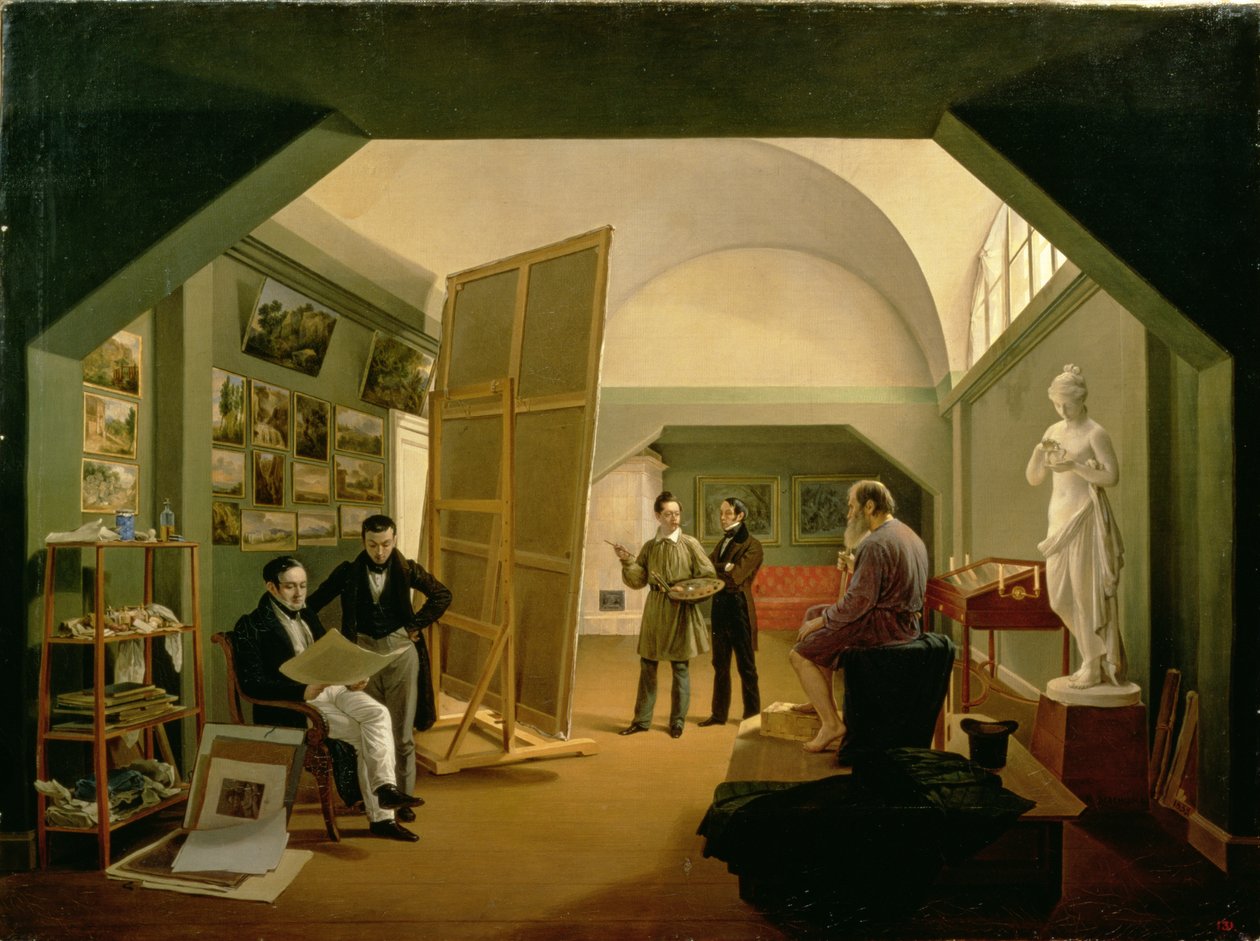 Pracownia Piotra Wasilewicza Basina (1793-1877) 1833 autorstwa Kapiton Alekseevich Zelentsov