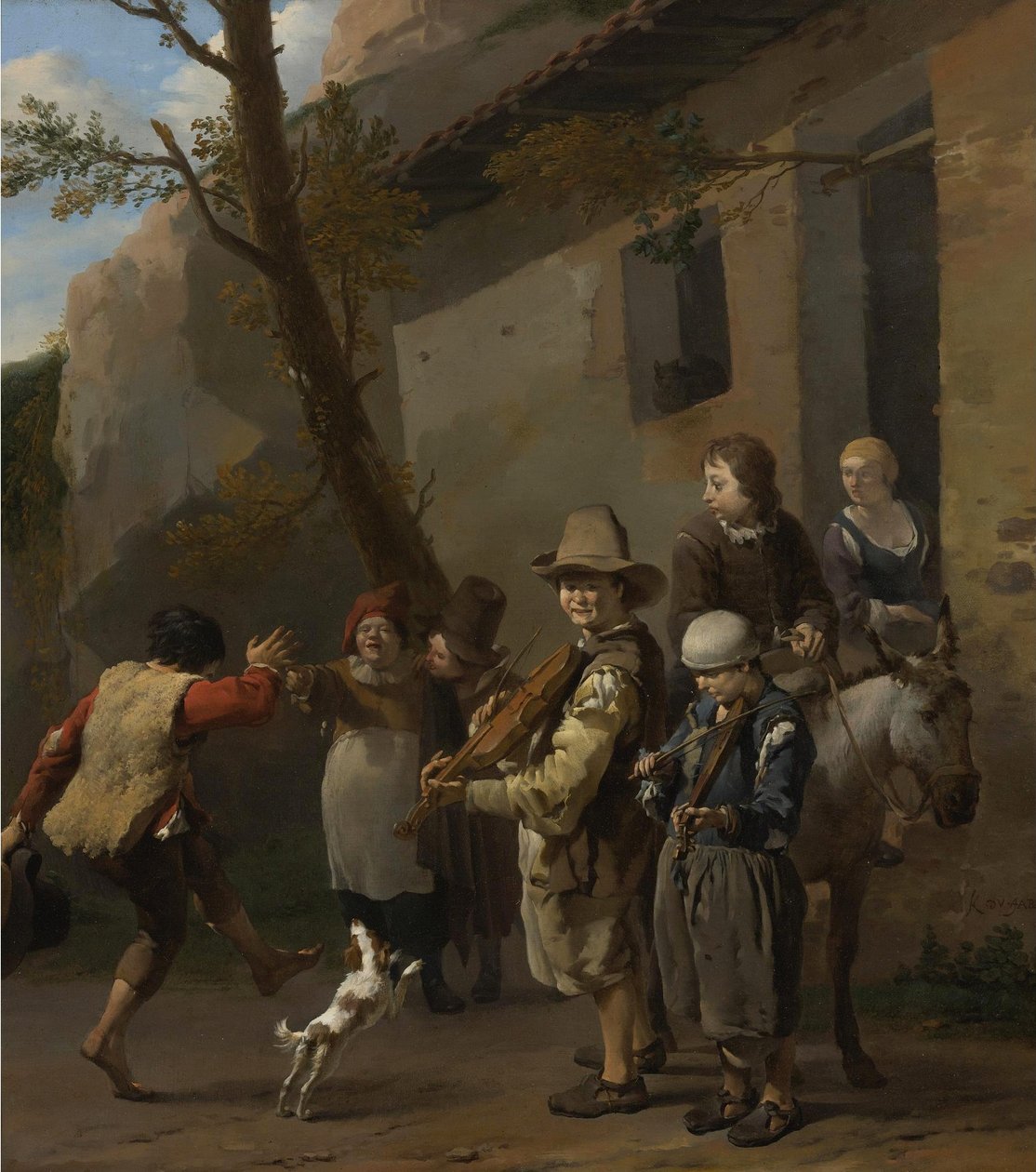 Holenderski: Podróżujący muzycy Podróżujący muzycy autorstwa Karel Dujardin
