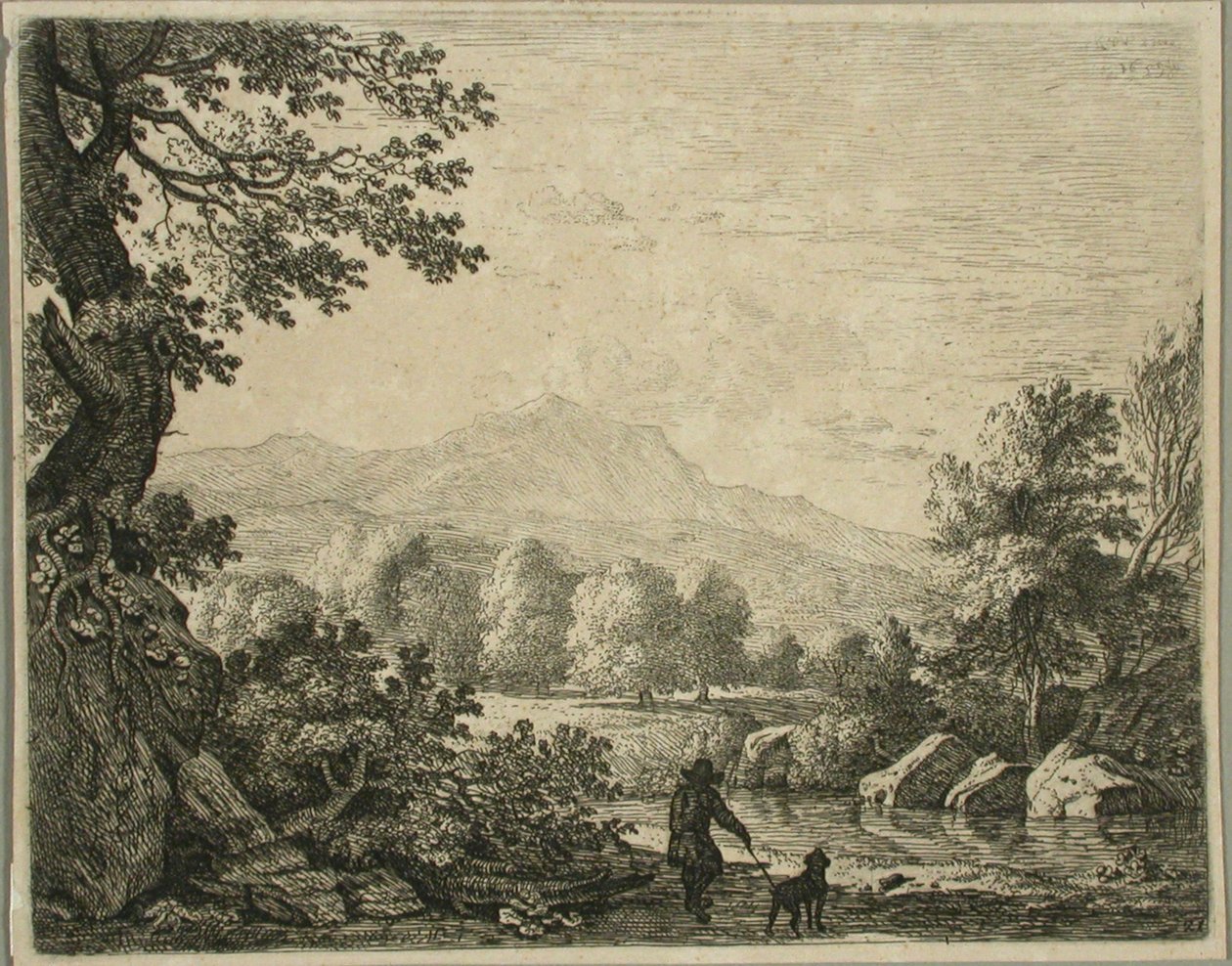 Pejzaż z mężczyzną i psem autorstwa Karel Dujardin