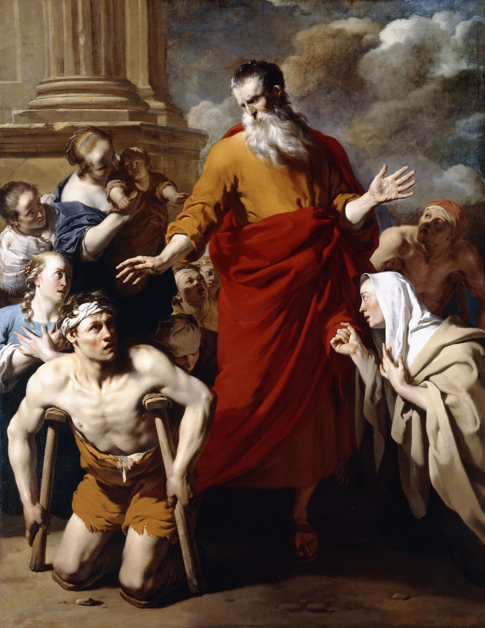 Św. Paweł uzdrawiający chorych w Listrze, autorstwa Karel Dujardin