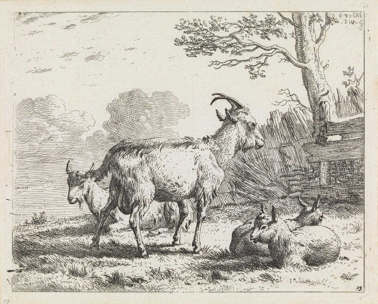 Cztery kozy autorstwa Karel Dujardin