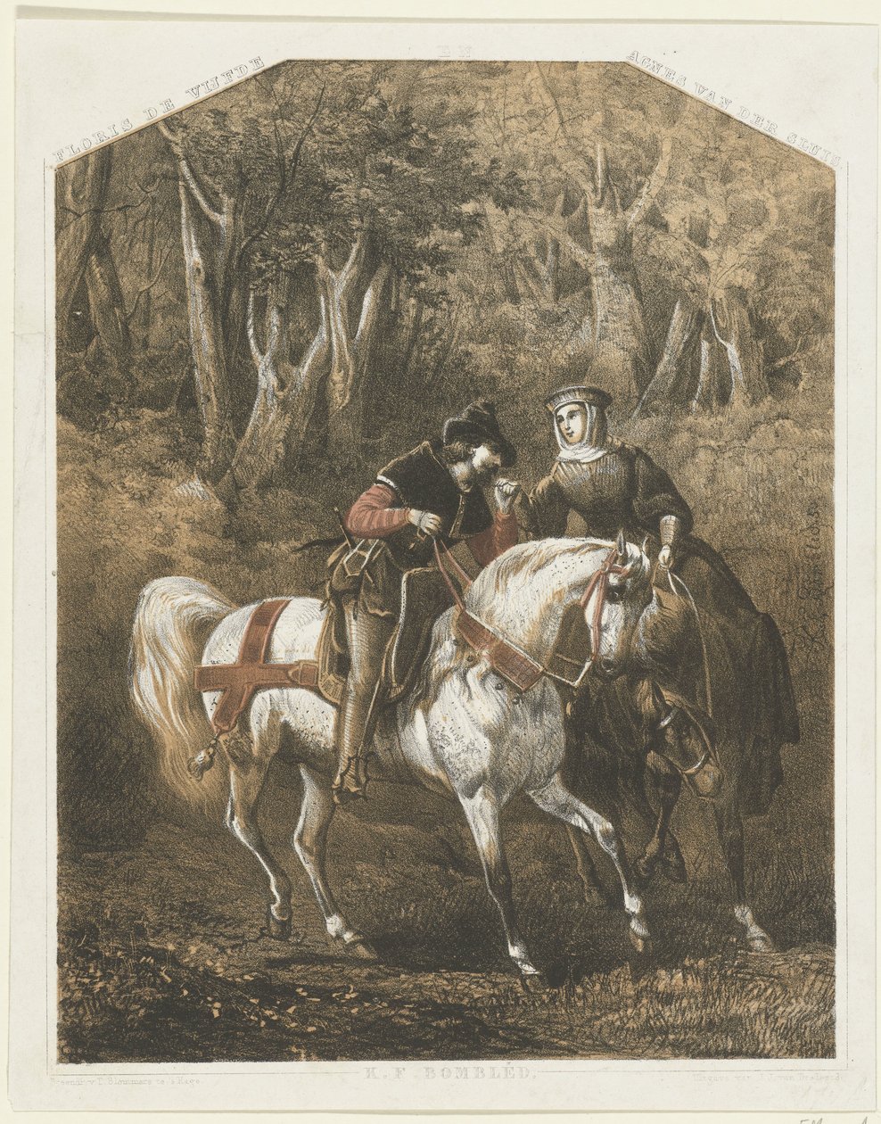Floris V i Agnes van der Sluis, ok. 1270-1280 Floris Piąty / Agnes van der Sluis autorstwa Karel Frederik Bombled