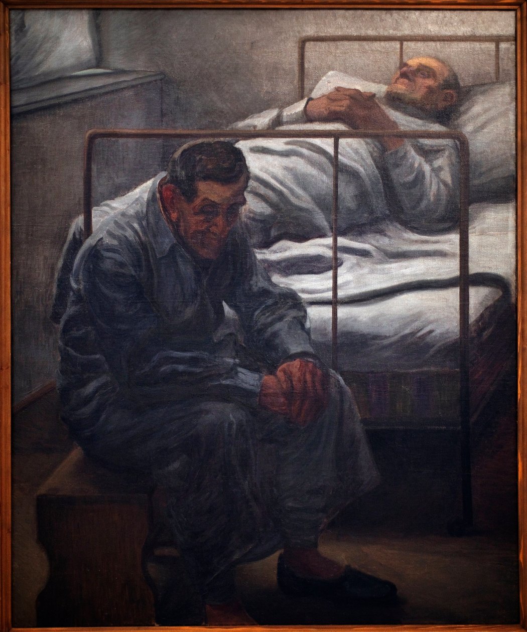 Szpital. Obraz Karela Myslbeka (1874-1915), olej na płótnie 1910. Sztuka czeska XX wieku. Pałac Veletrzni (Pałac Targowy), Praga (Czechy). autorstwa Karel Myslbek