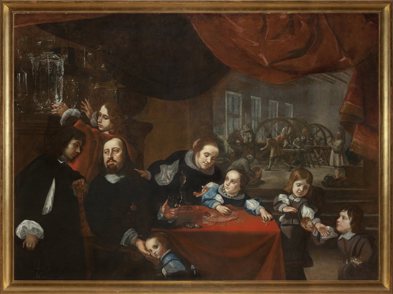 Dionizjusz Miseroni (1607-1661) i jego rodzina autorstwa Karel Škréta