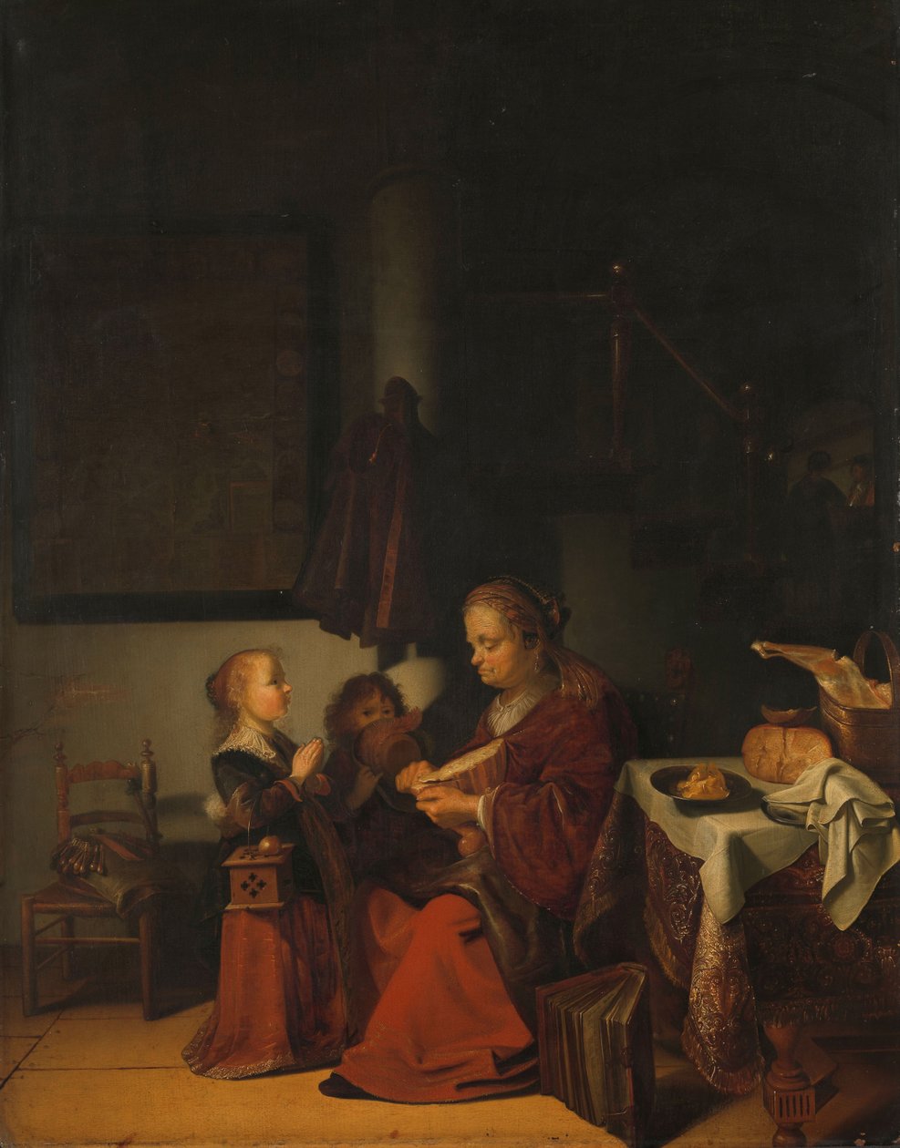 Śniadanie, 1640-54 autorstwa Karel Slabbaert