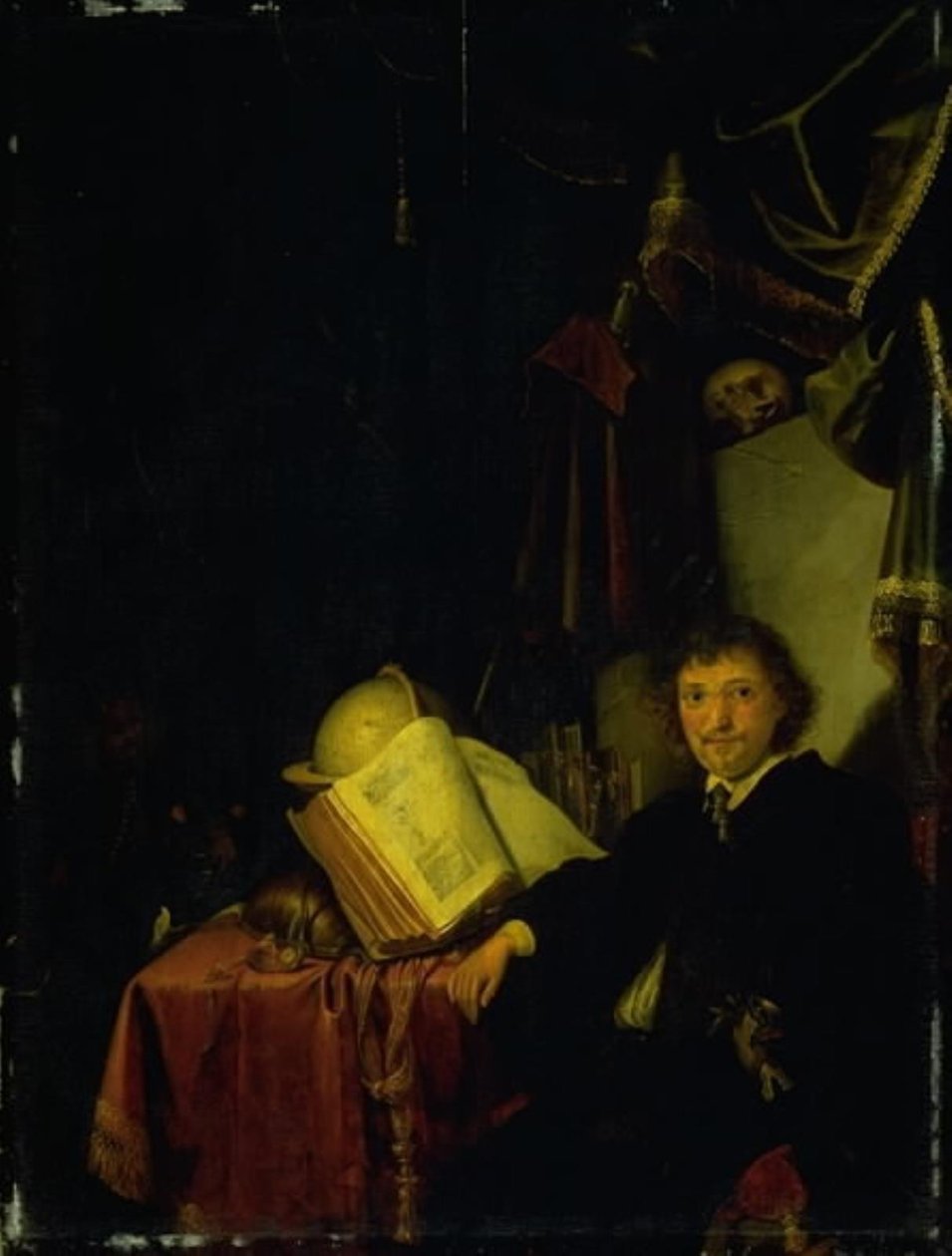 Portret mężczyzny we wnętrzu autorstwa Karel Slabbaert