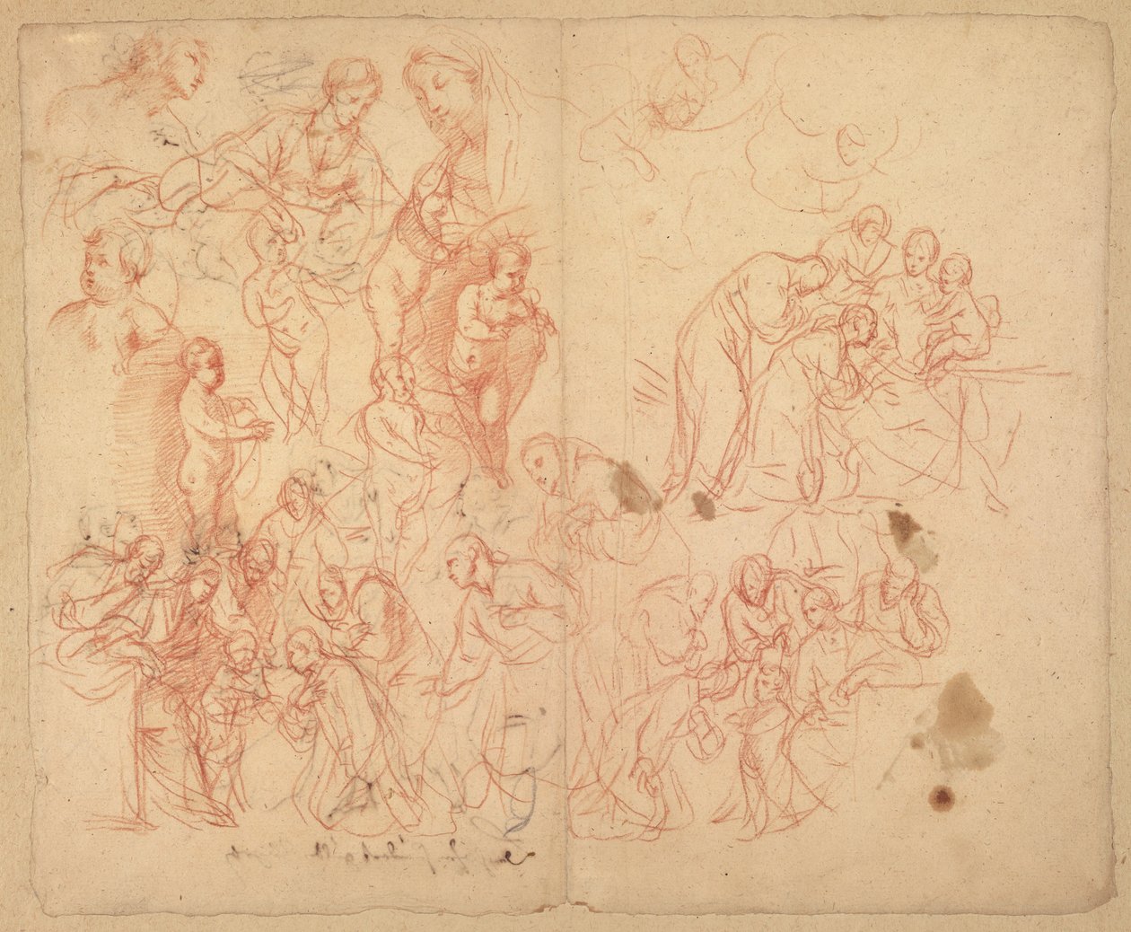 Studia postaci (recto); Studia postaci (verso) autorstwa Karel Škréta