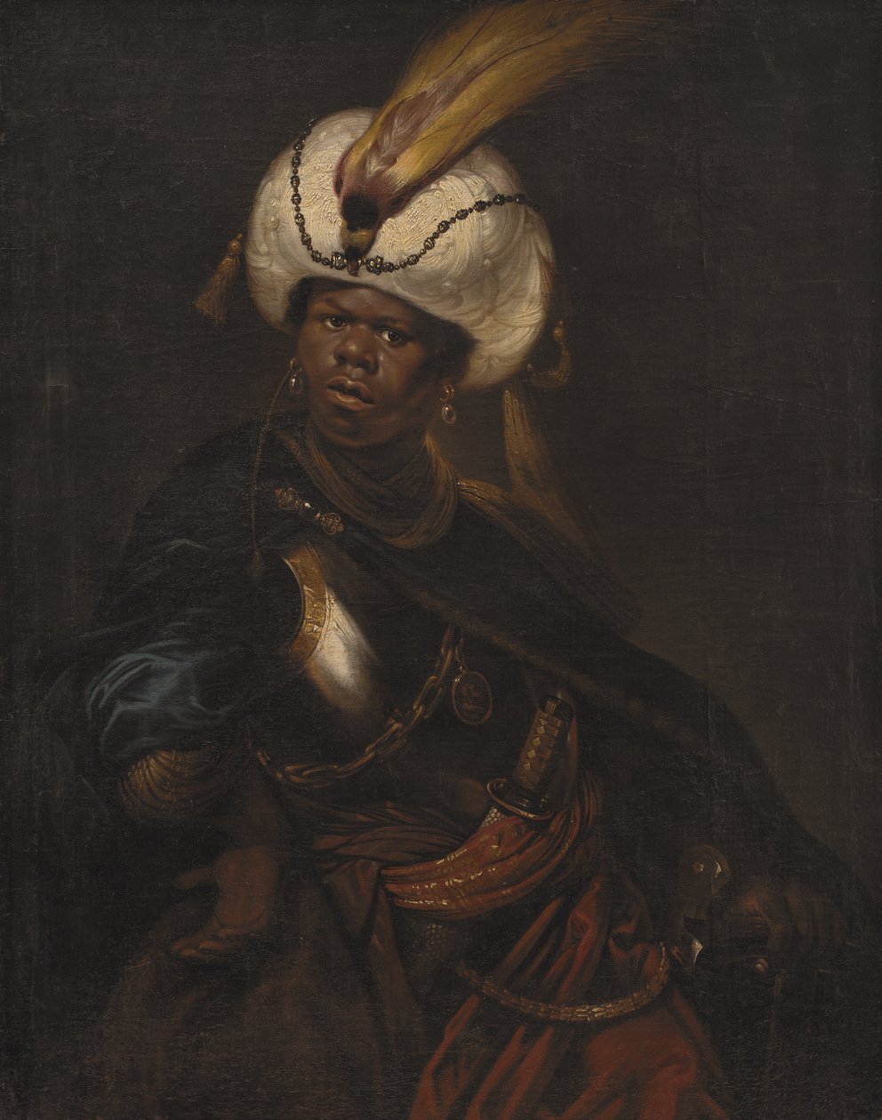 Mężczyzna noszący turban i zbroję autorstwa Karel van III Mander