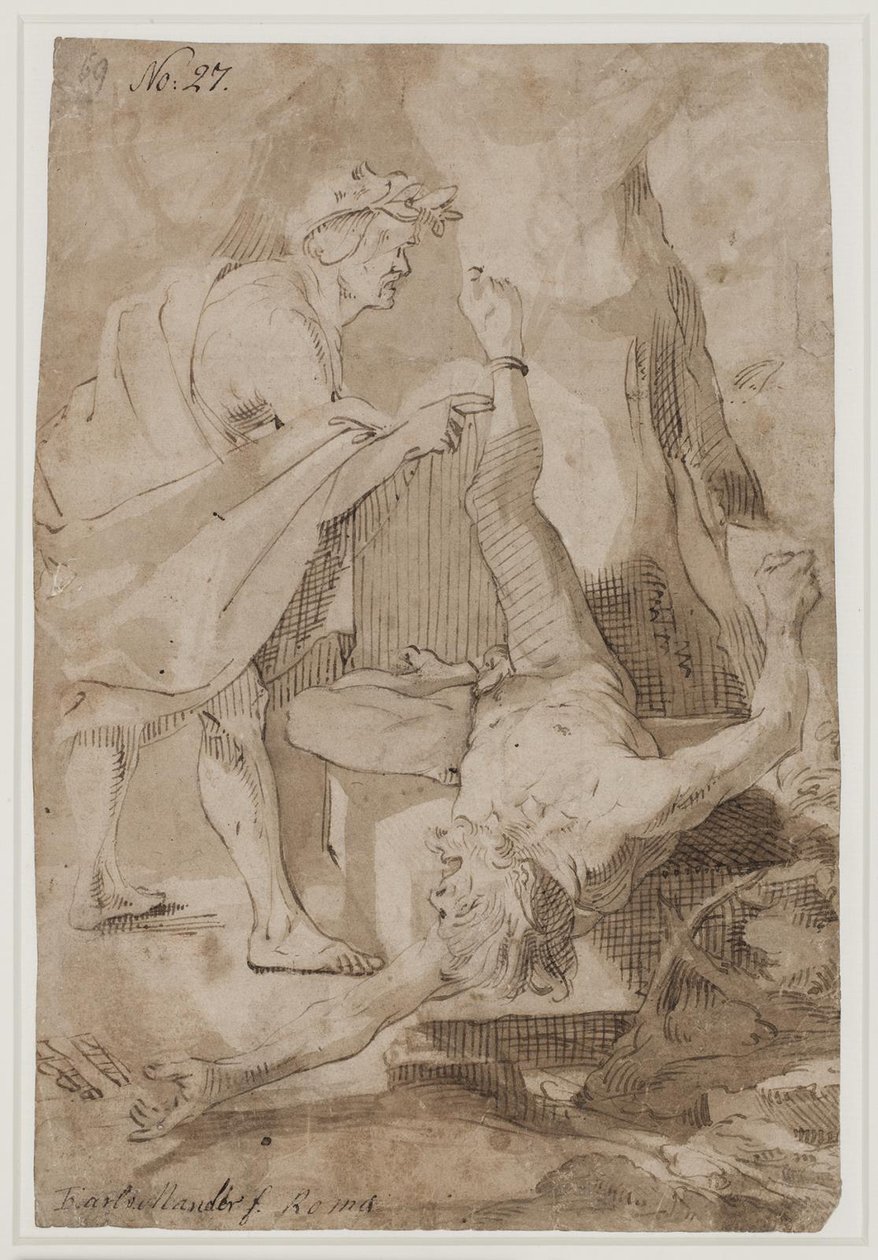 Apollo skórki Marsjas autorstwa Karel van III Mander