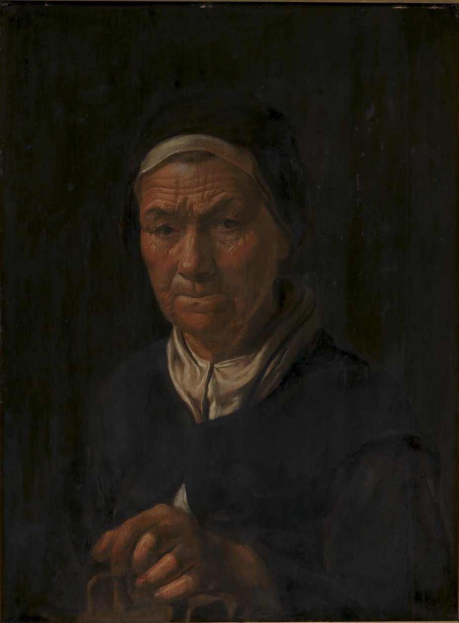 Portret starej kobiety, żony Christiana Jacobsena Drakenberga z domu Bagge (?) autorstwa Karel van III Mander