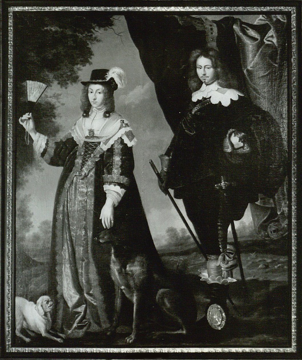 Leonora Christina, hrabina Ulfeldt 1621-1698 i Waldemar Christian Schleswig-Holstein 1622-1656 autorstwa Karel van Mander III