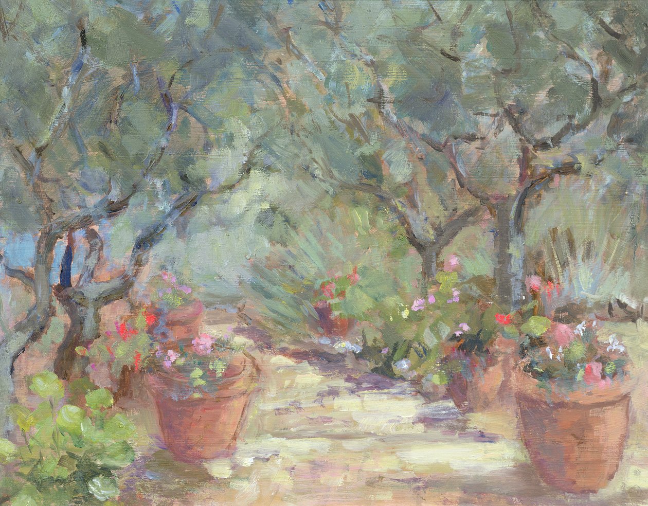 Ogród w Porto Ercole, Włochy, 1996 autorstwa Karen Armitage