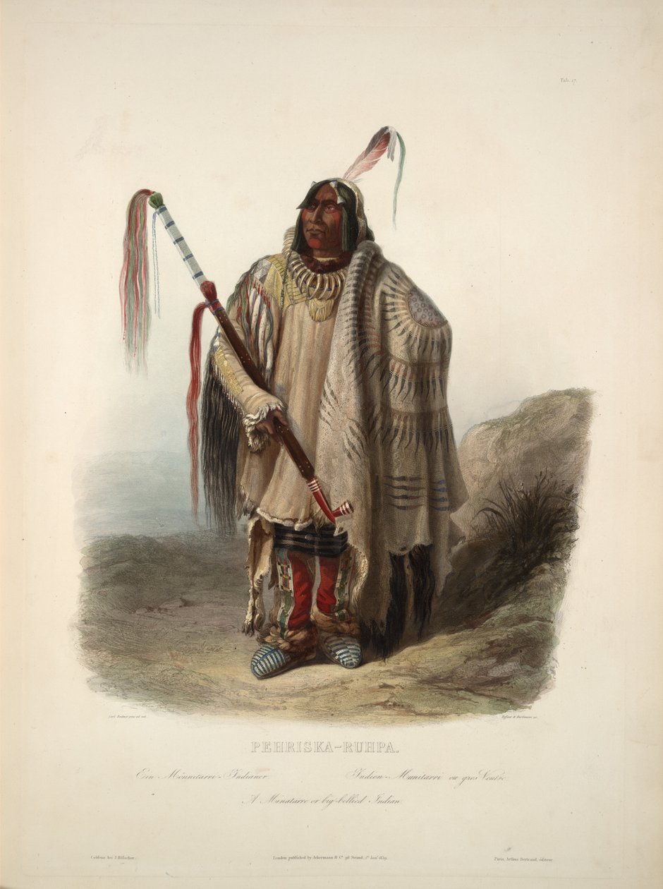 Minatarre lub Indianin z dużym brzuchem autorstwa Karl Bodmer