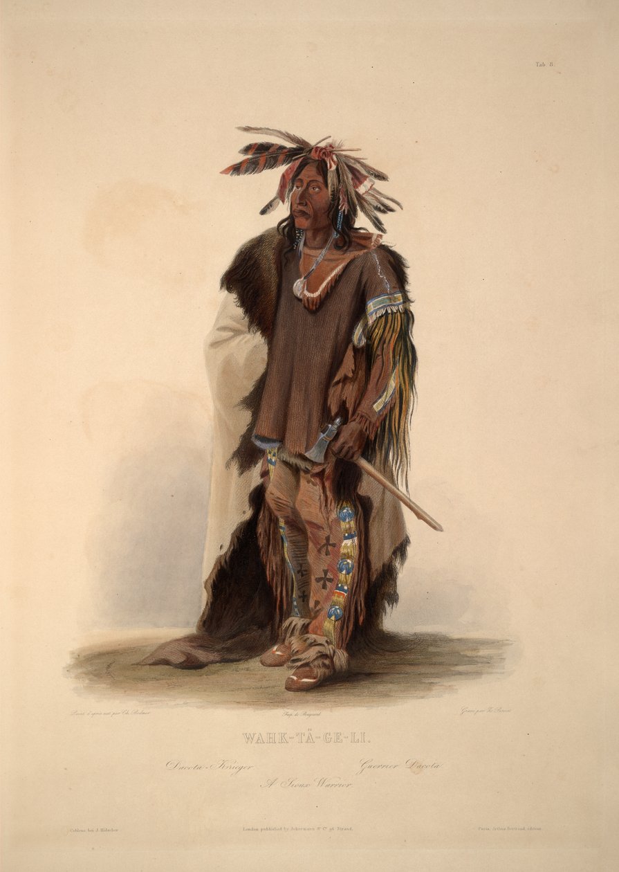 Wojownik Siuksów autorstwa Karl Bodmer
