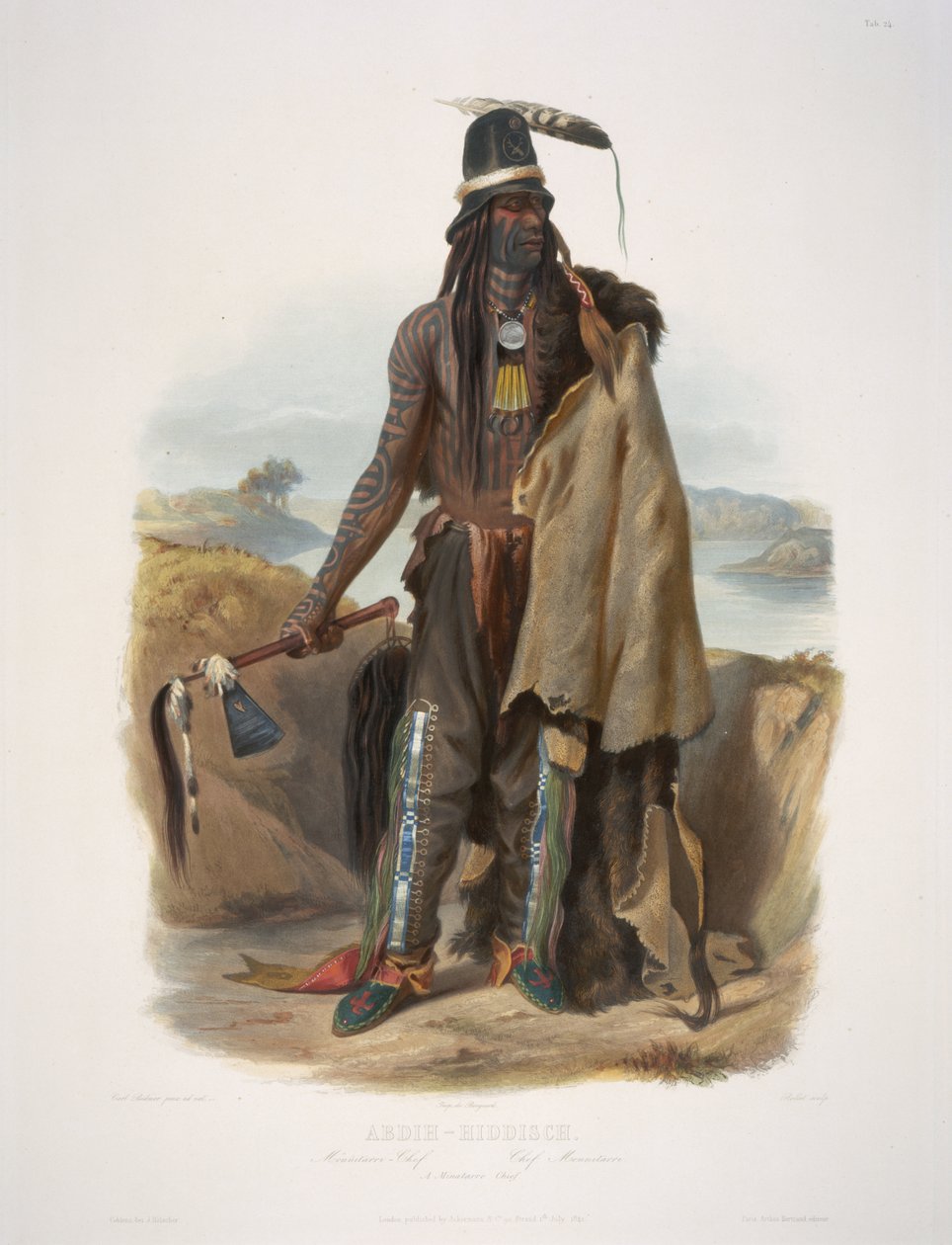 Abdih-Hiddisch. Szef Minataru autorstwa Karl Bodmer