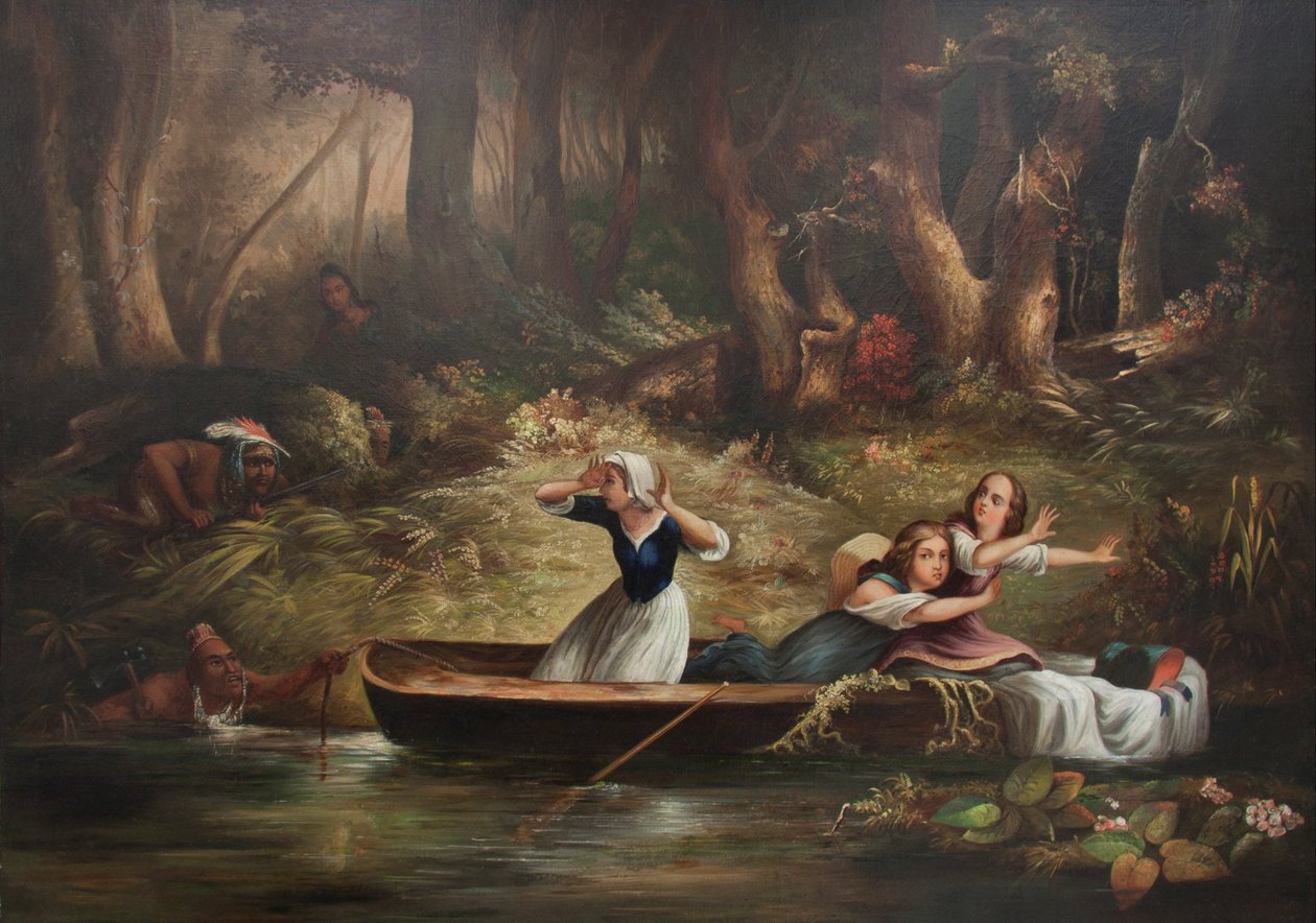 Schwytanie Calloway Girls i Jemimy Boone autorstwa Karl Bodmer