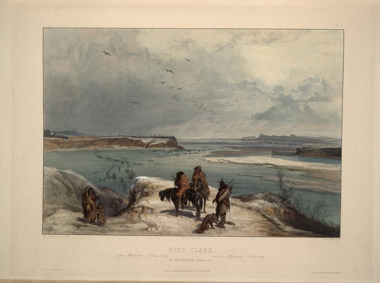 Fort Clack w stanie Missouri w lutym 1834 r autorstwa Karl Bodmer