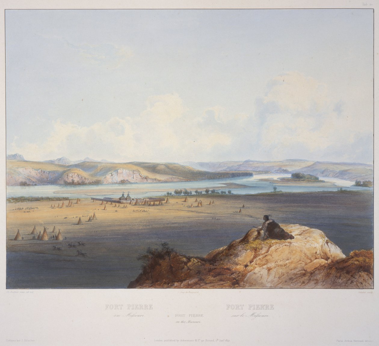 Fort Pierre na Missouri autorstwa Karl Bodmer